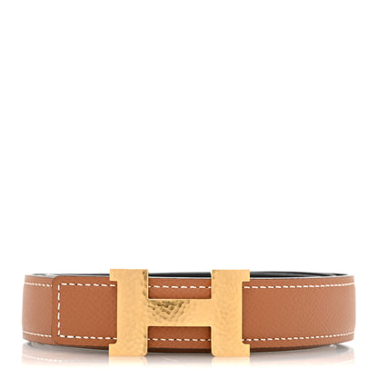 Hermes Box Togo 24mm Mini Martelee H Belt 95 38 Black Gold 1 of 7