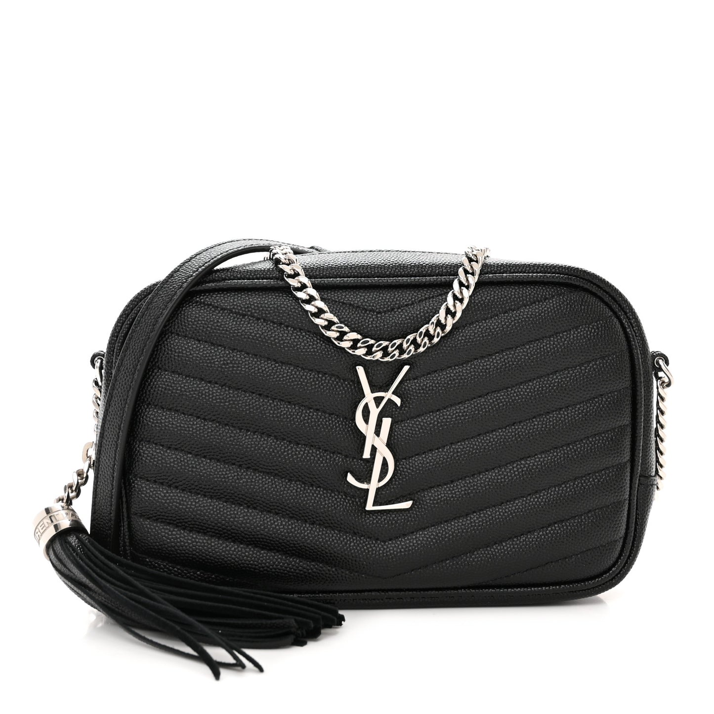 Grain De Poudre Matelasse Monogram Mini Lou Camera Bag Black
