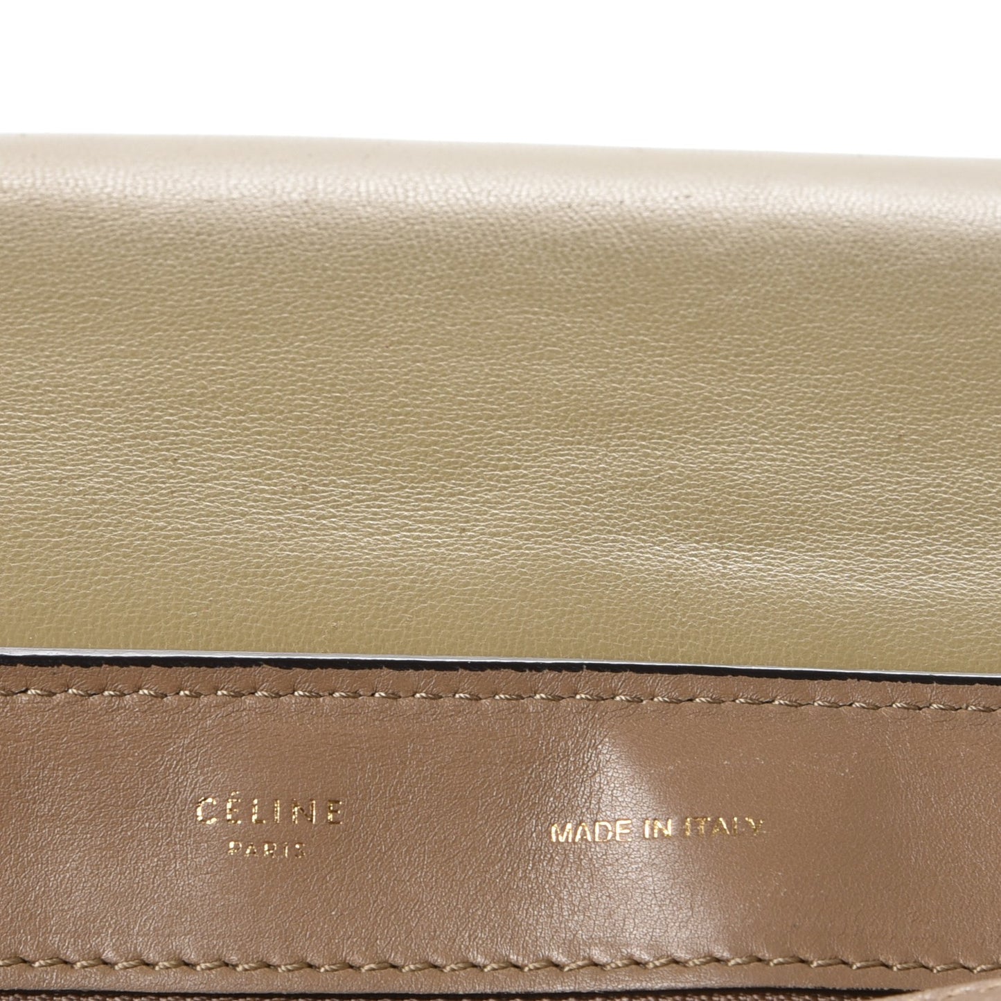 Smooth Calfskin Suede Medium Tri-Color Trapeze Olive