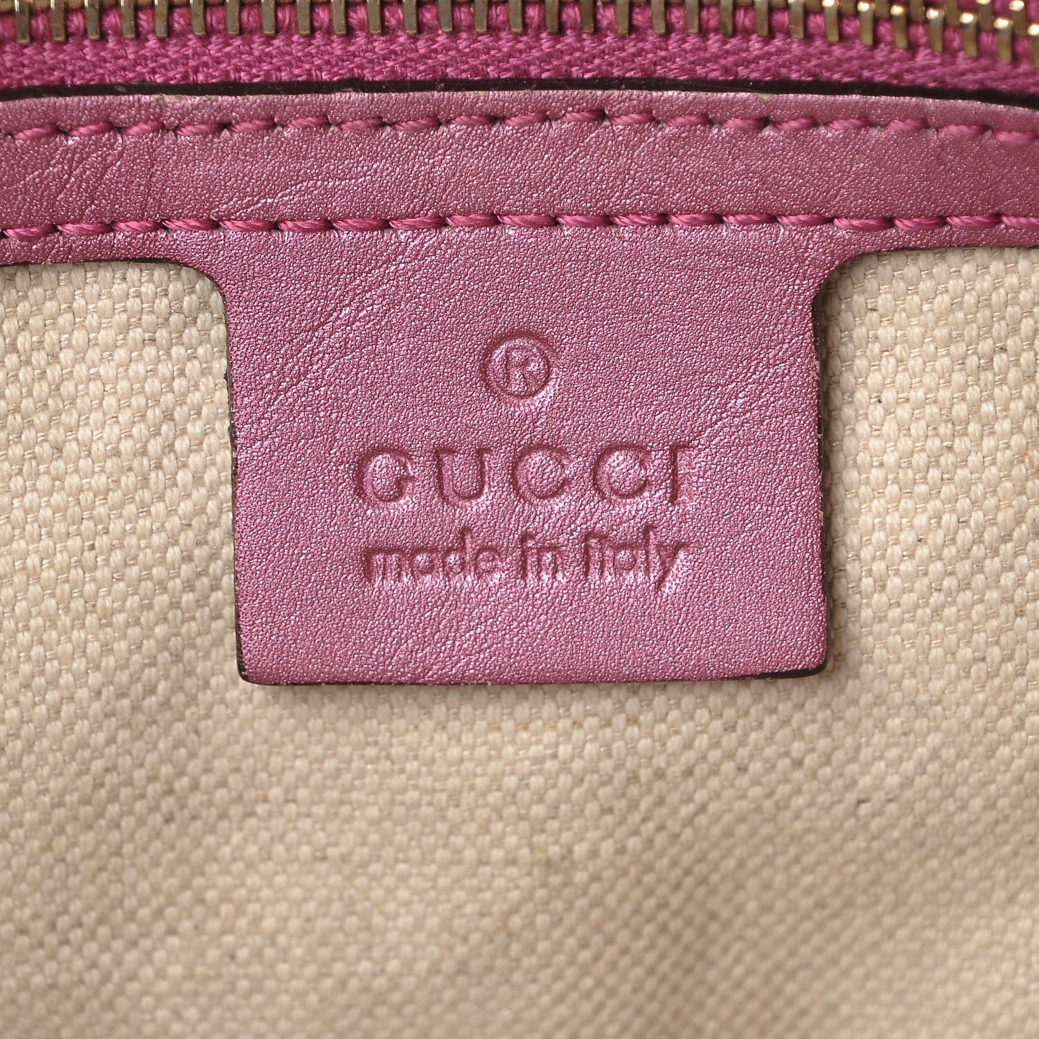 Gucci Metallic Soft Guccissima Heart Bit Charm Top Handle Tote Fresia Rose 6 of 12