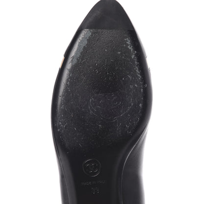 Chanel Lambskin CC Ballerina Flats 39 Black Beige 13 of 15