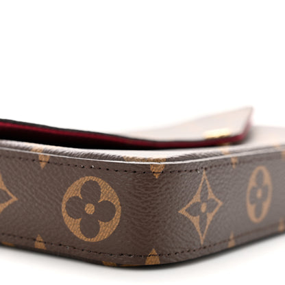 Louis Vuitton Monogram Pochette Felicie Chain Wallet Fuchsia 9 of 12