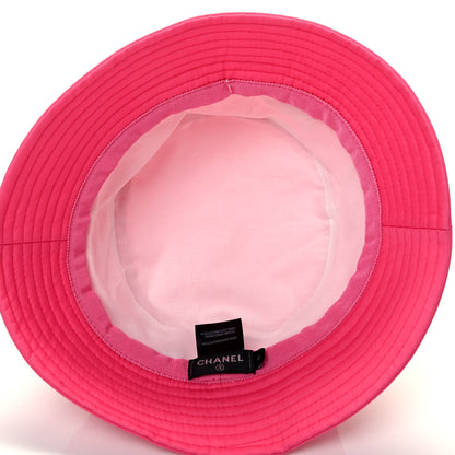 Chanel Canvas CC Bucket Hat L Fuchsia Orange 4 of 5