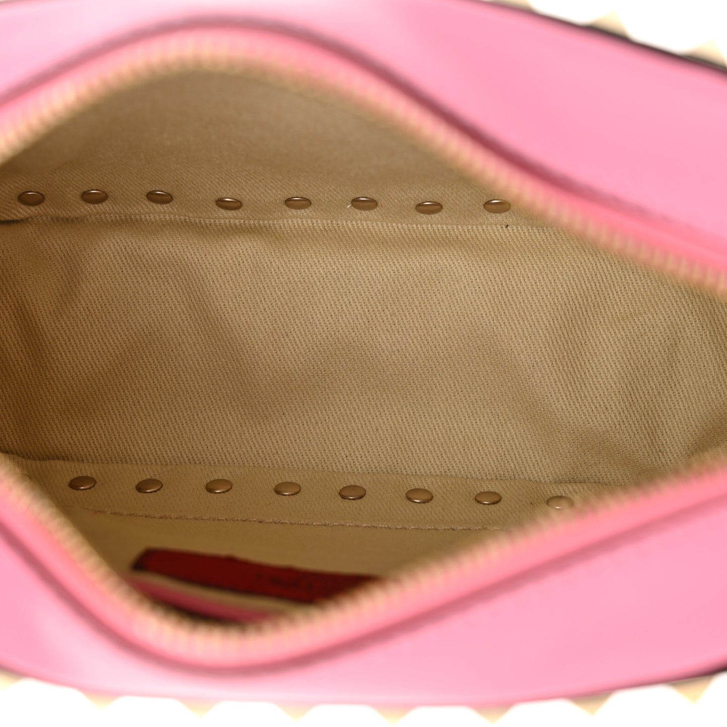 Calfskin Rockstud Camera Crossbody Bag Pink