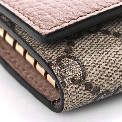 Gucci Dollar Calfskin GG Supreme Monogram GG Marmont 6 Key Holder Case Porcelain Rose Beige Ebony 7 of 9