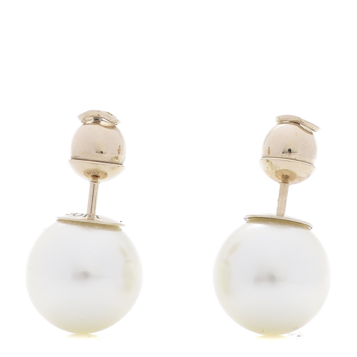 Christian Dior Pearl Mise En Dior Tribal Earrings Gold 1 of 6