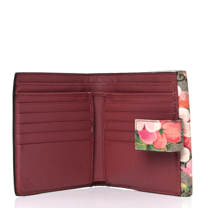 Gucci GG Supreme Monogram Blooms French Flap Wallet Beige Multicolor Dry Rose 5 of 14