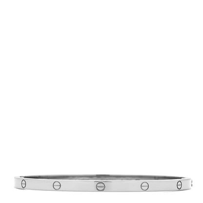 Cartier 18K White Gold Small LOVE Bracelet 17 1 of 6