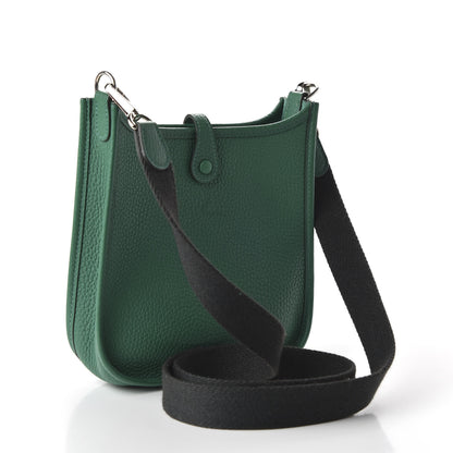 Hermes Taurillon Clemence Amazone Evelyne TPM Vert Vertigo 3 of 11