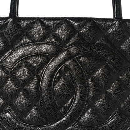 Chanel Caviar Quilted Medallion Tote Black 7 of 9