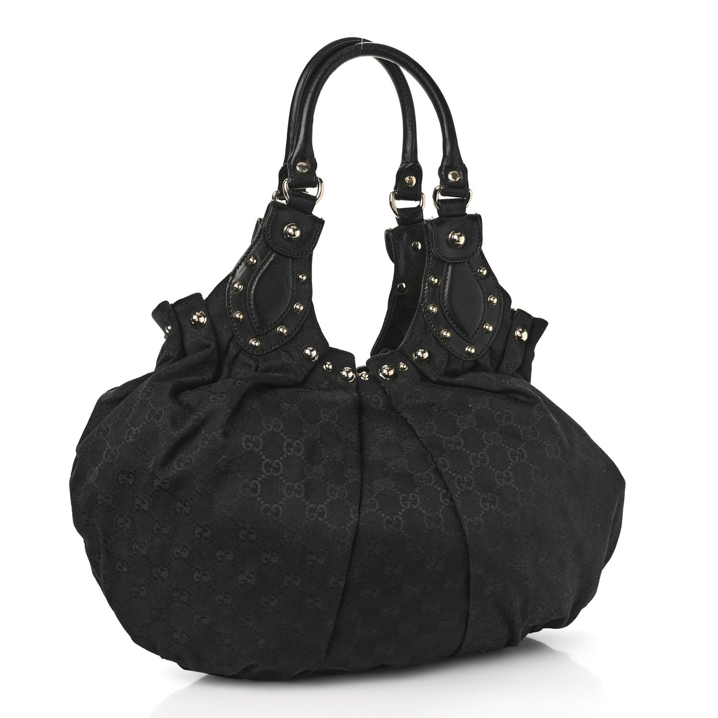 Monogram Studded Pelham Medium Tote Black