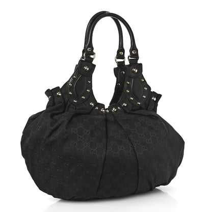 Gucci Monogram Studded Pelham Medium Tote Black 3 of 10