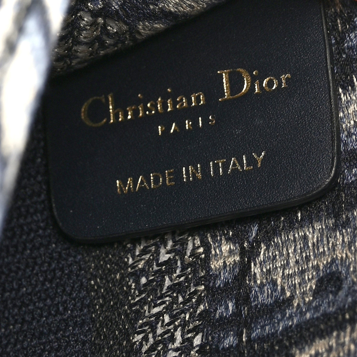 Christian Dior Oblique Mini Book Tote Blue Multicolor 6 of 10