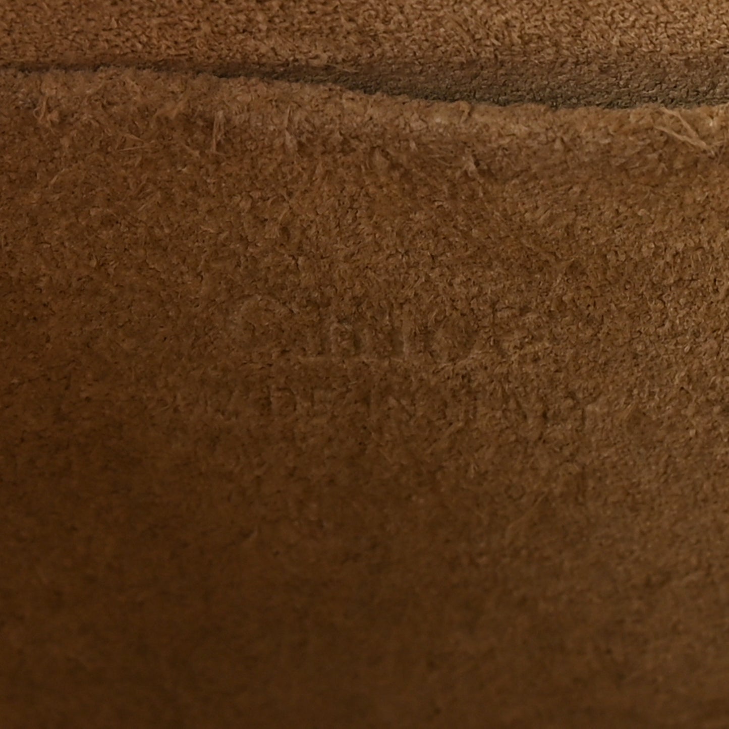 Calfskin Suede Small Nile Bracelet Bag Caramel