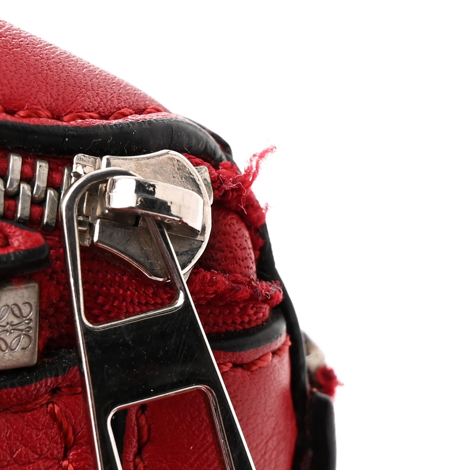 Loewe Calfskin Zipper Puzzle Bag Red 10 of 10