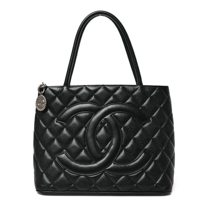 Chanel Caviar Quilted Medallion Tote Black 1 of 8