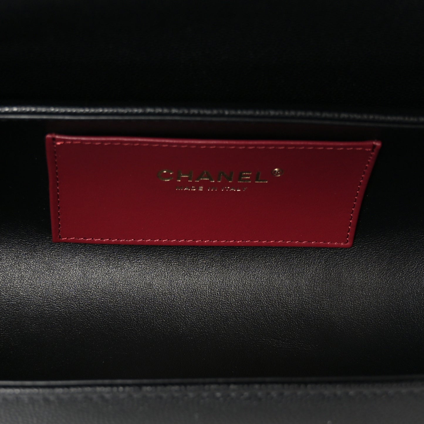 Shiny Caviar Preppy Coco Small Bowling Bag Black
