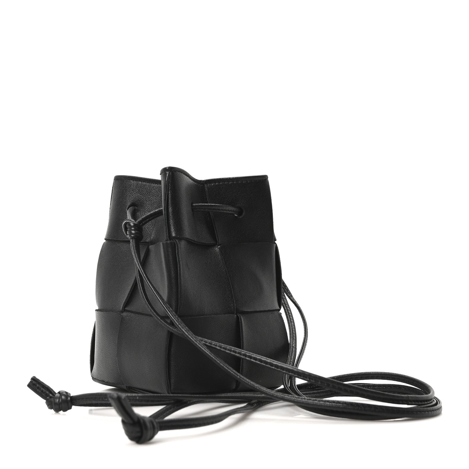 Bottega Veneta Nappa Maxi Intrecciato Mini Cassette Bucket Bag Black 3 of 9