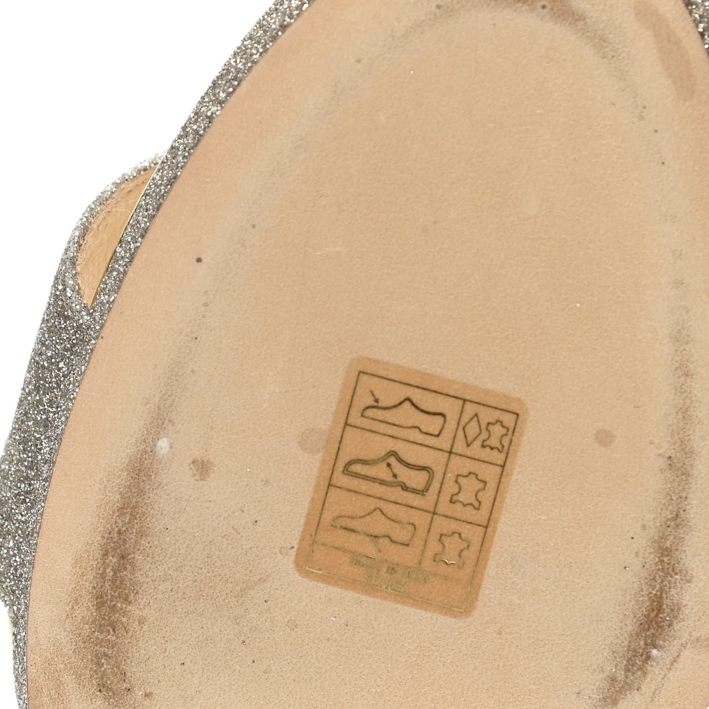 Dusty Glitter Misty 120 Sandals 39 Platinum Ice
