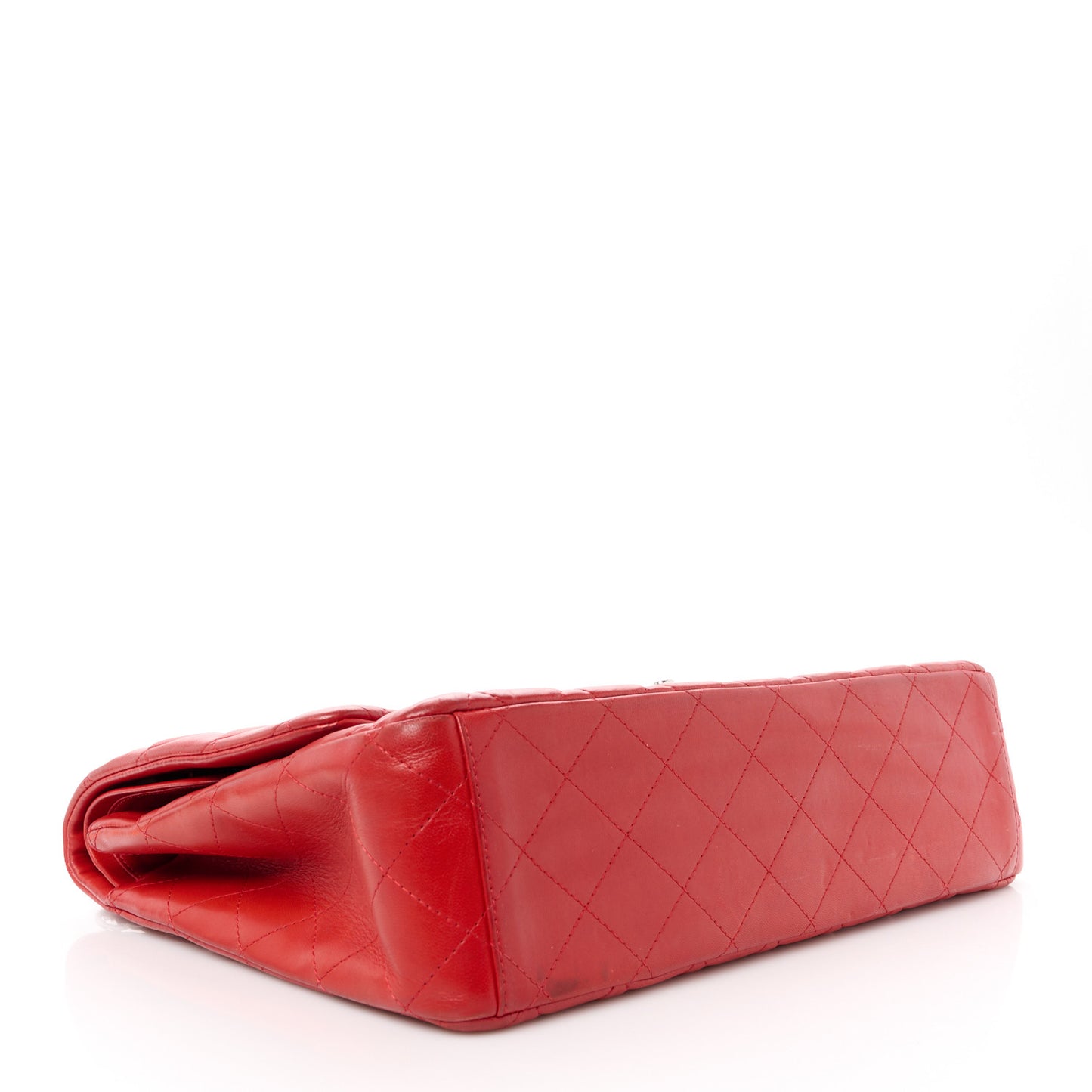 Lambskin Quilted Maxi Double Flap Red