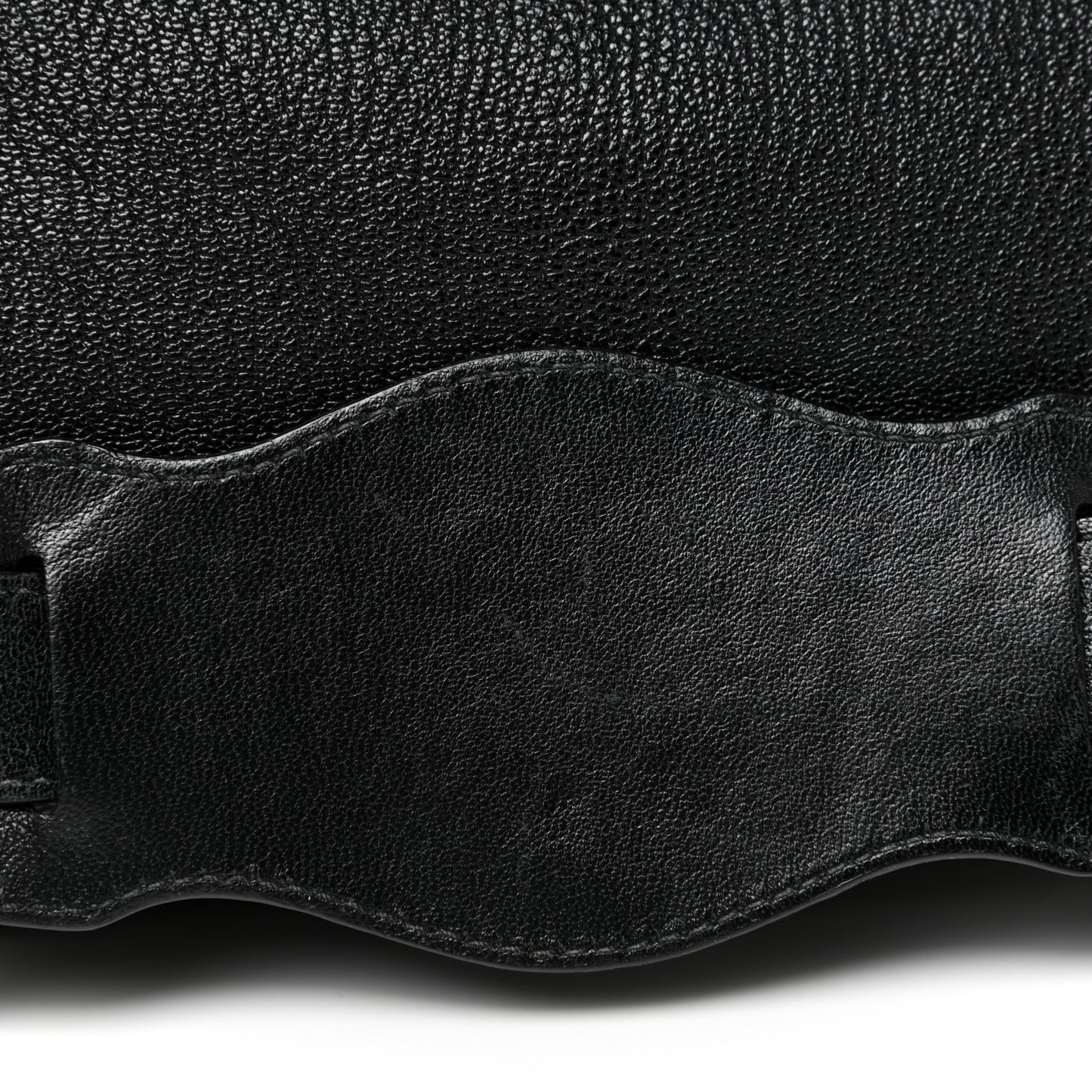 Chevre Silver Metallic Edge Hardware Velo Black