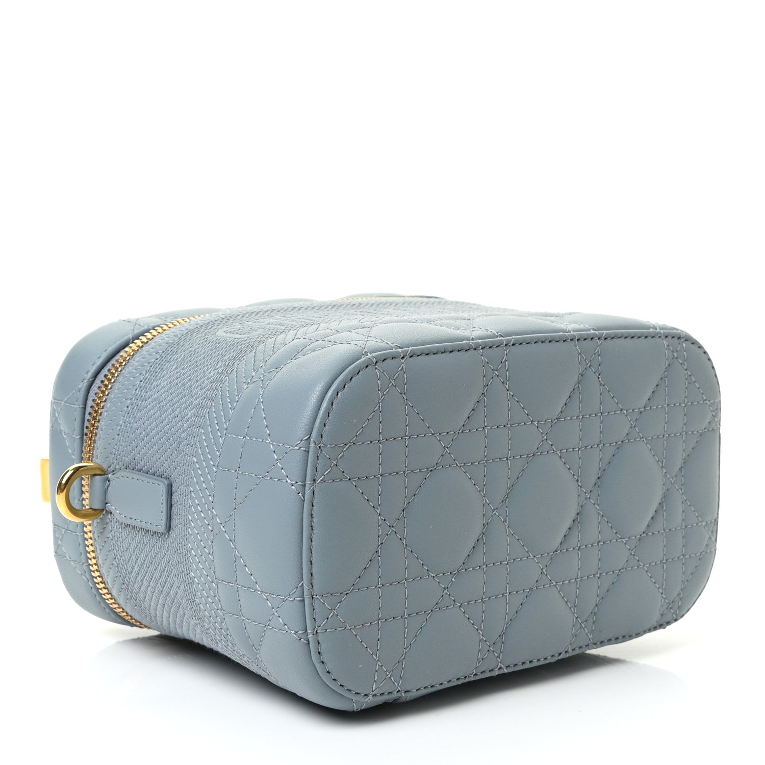 Christian Dior Lambskin Cannage Small Diortravel Vanity Case Cloud Blue 4 of 9