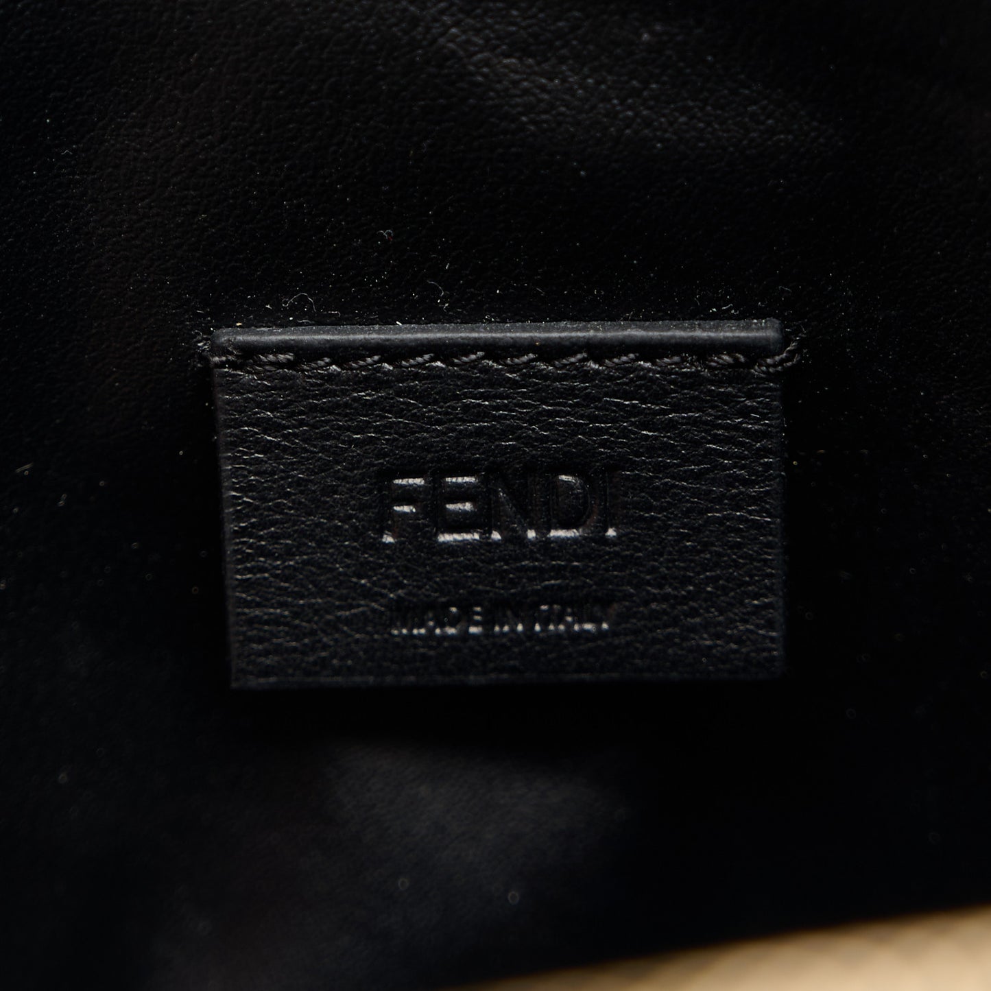 Lycra FF Embossed Medium Trapezoid Beauty Pouch Black