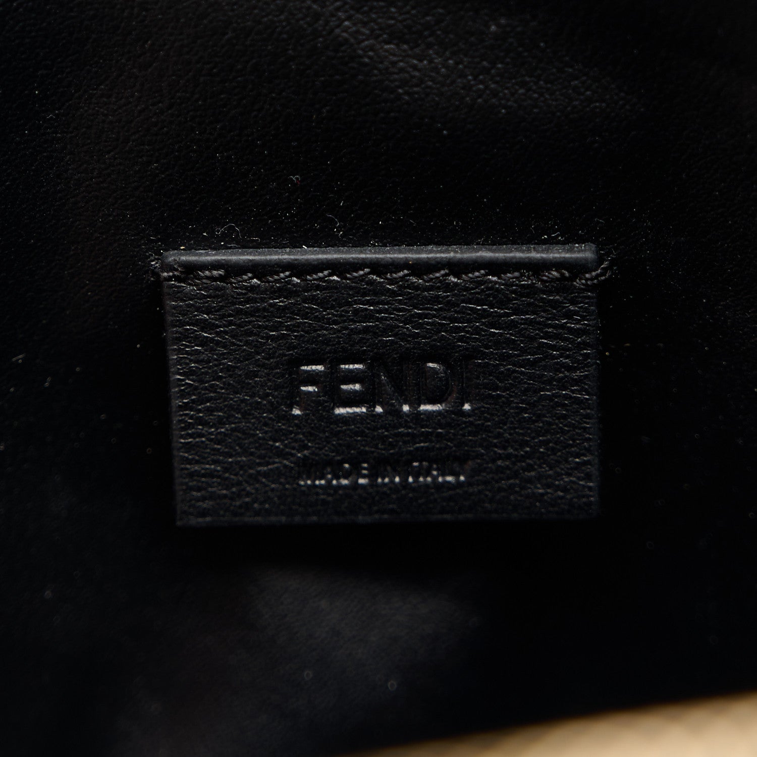 Fendi Lycra FF Embossed Medium Trapezoid Beauty Pouch Black 5 of 9