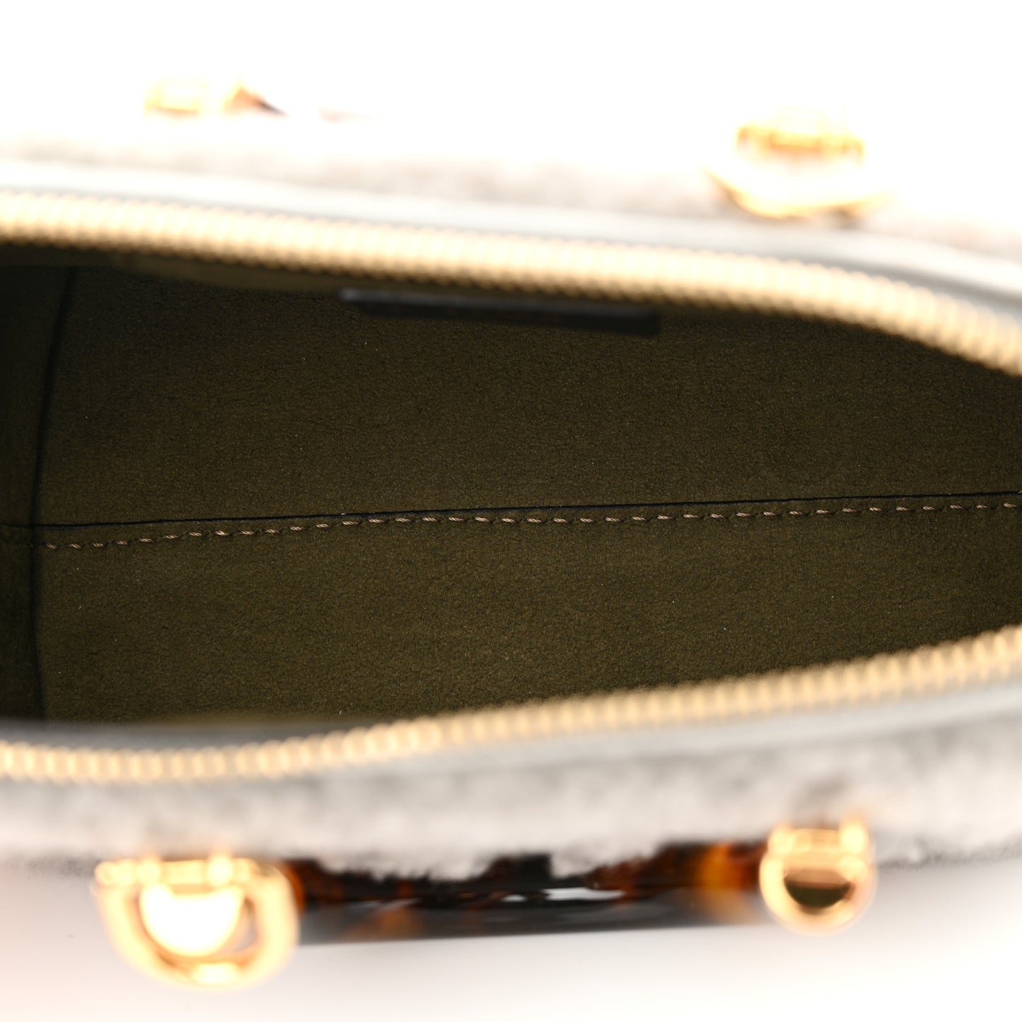 Sheepskin Vitello King Plexiglass Logo Embroidered Mini By The Way Top Handle Boston Ghiaccio