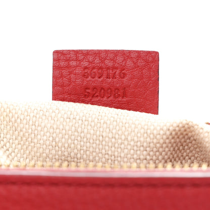 Gucci Pebbled Calfskin Small Soho Top Handle Bag Red 7 of 11