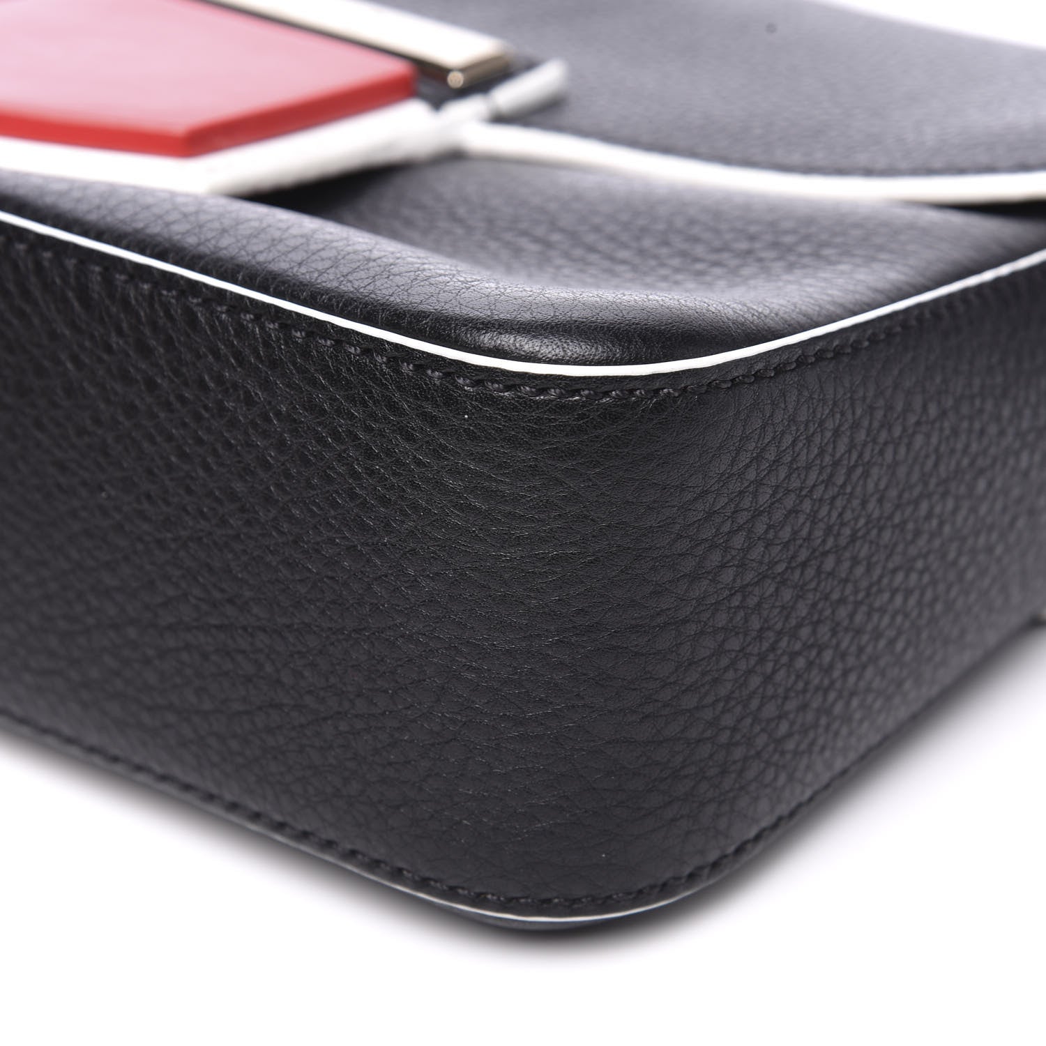 Givenchy Calfskin Small Nobile Shoulder Bag Black Red 7 of 9