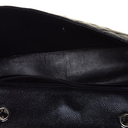 Chanel Caviar Quilted Jumbo Single Flap Black 4 of 5