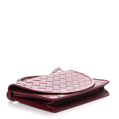 Bottega Veneta Nappa Intrecciato Flap Bag Burgundy 4 of 8