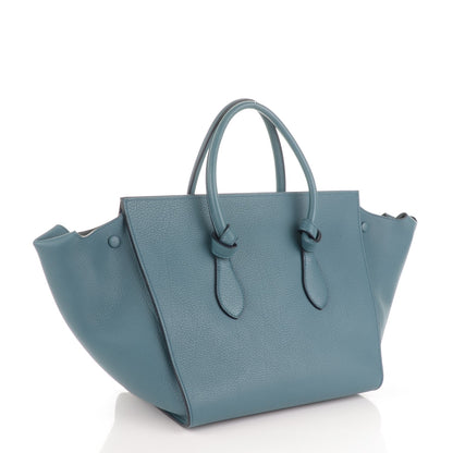 Celine Grained Calfskin Small Tie Knot Tote Denim 3 of 8