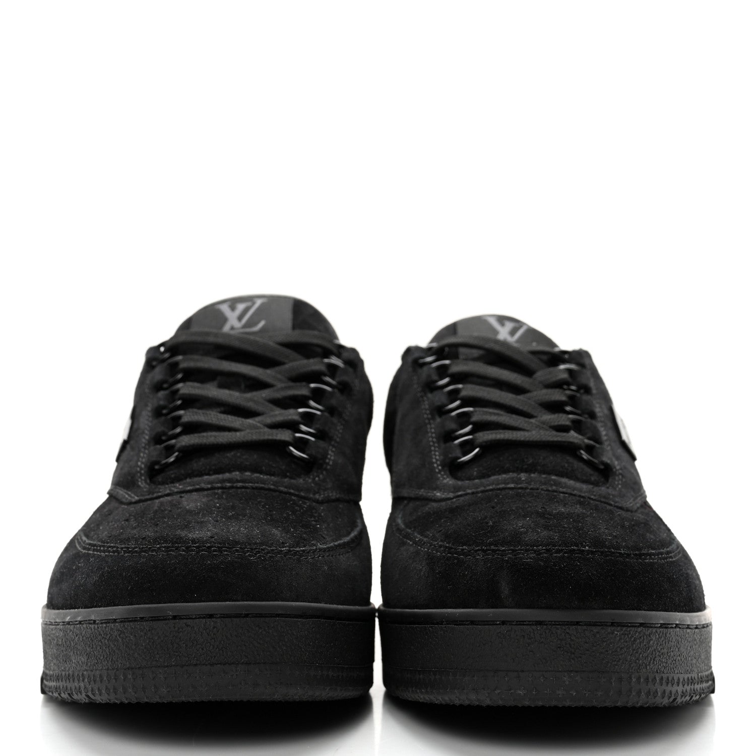 Louis Vuitton Suede Mens LV Trainer Sneakers 9 Black 2 of 9