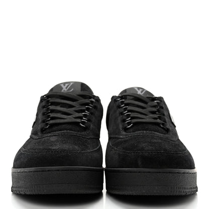 Louis Vuitton Suede Mens LV Trainer Sneakers 9 Black 2 of 9