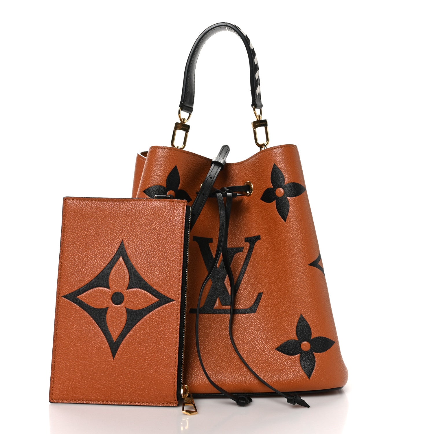 Louis Vuitton Empreinte Monogram Giant Crafty Neonoe MM Caramel Black 3 of 12