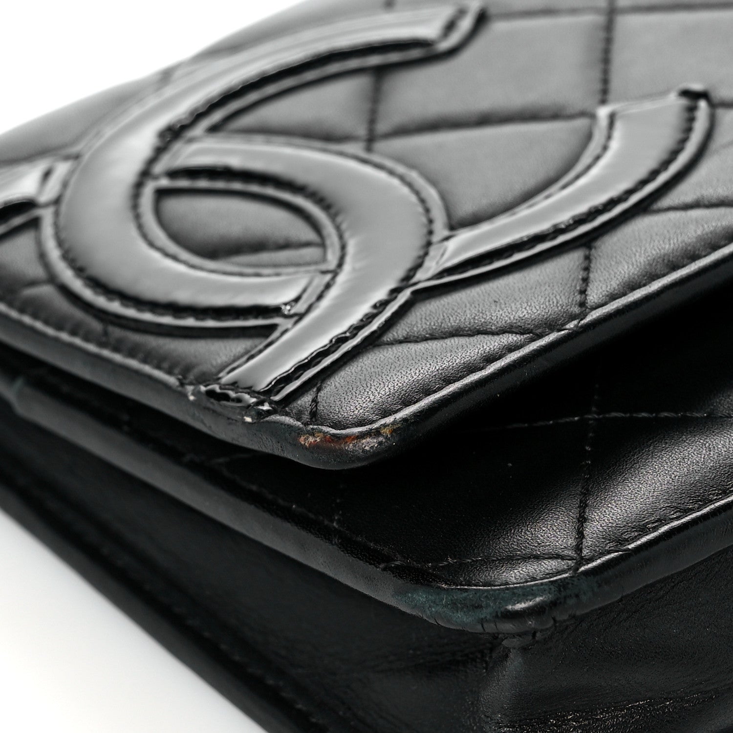Chanel Calfskin Quilted Cambon Wallet On Chain WOC Black 12 of 15