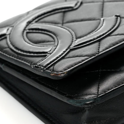 Chanel Calfskin Quilted Cambon Wallet On Chain WOC Black 12 of 15