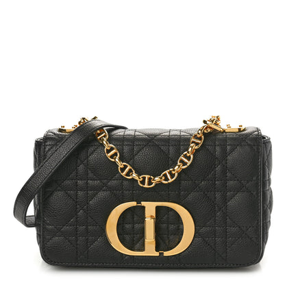 Christian Dior Calfskin Cannage Small Caro Bag Black 1 of 11