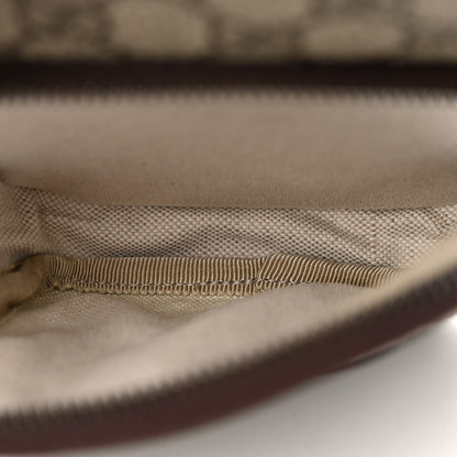 Gucci GG Supreme Monogram Mini Neo Vintage Double Zip Messenger Bag Beige New Acero Crop 6 of 12