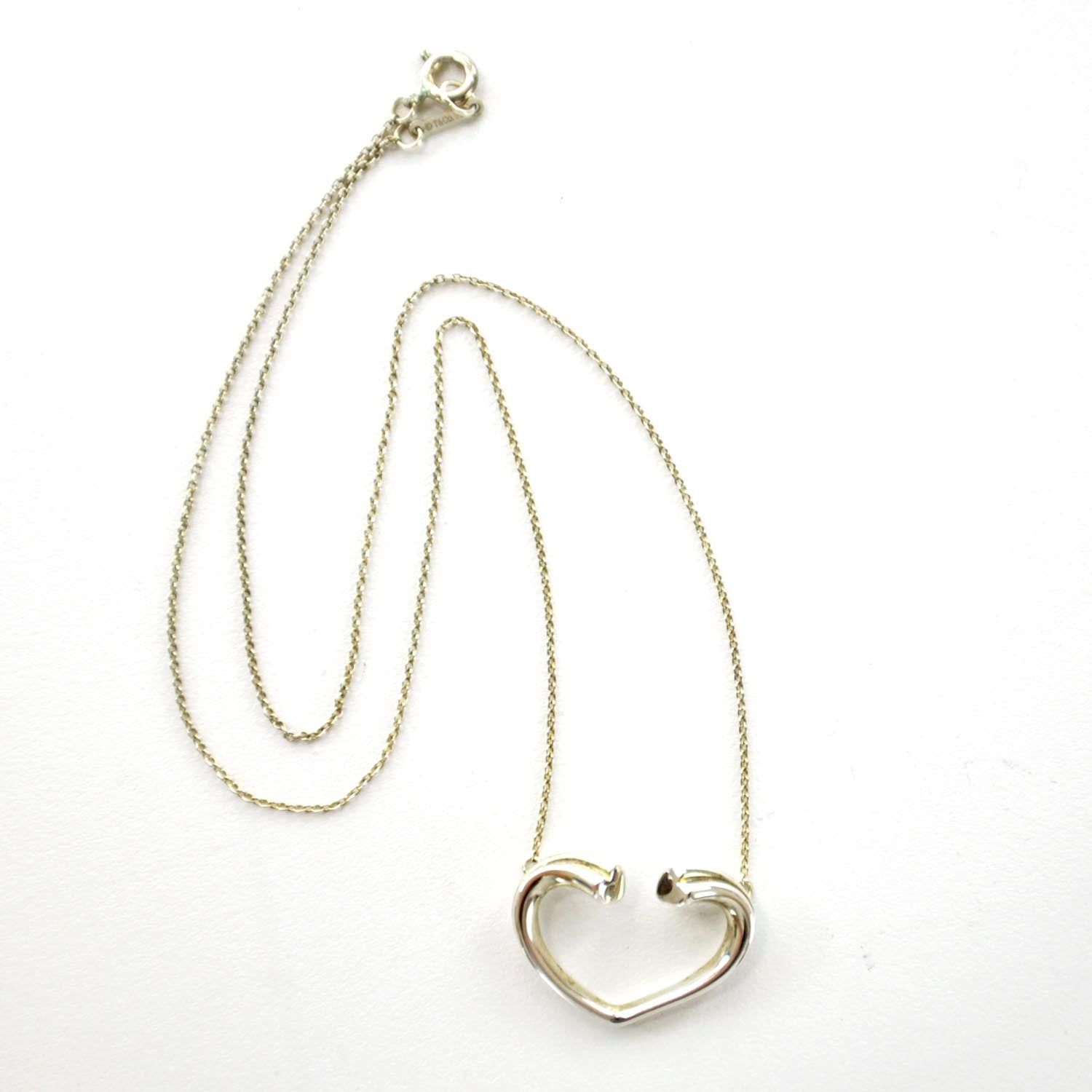 Tiffany Sterling Silver Paloma Picasso Tenderness Heart Pendant Necklace 1 of 5