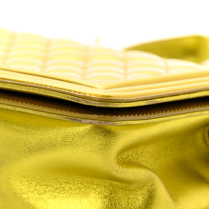Chanel Metallic Patent Calfskin Quilted Medium Boy Flap Gold 9 of 16