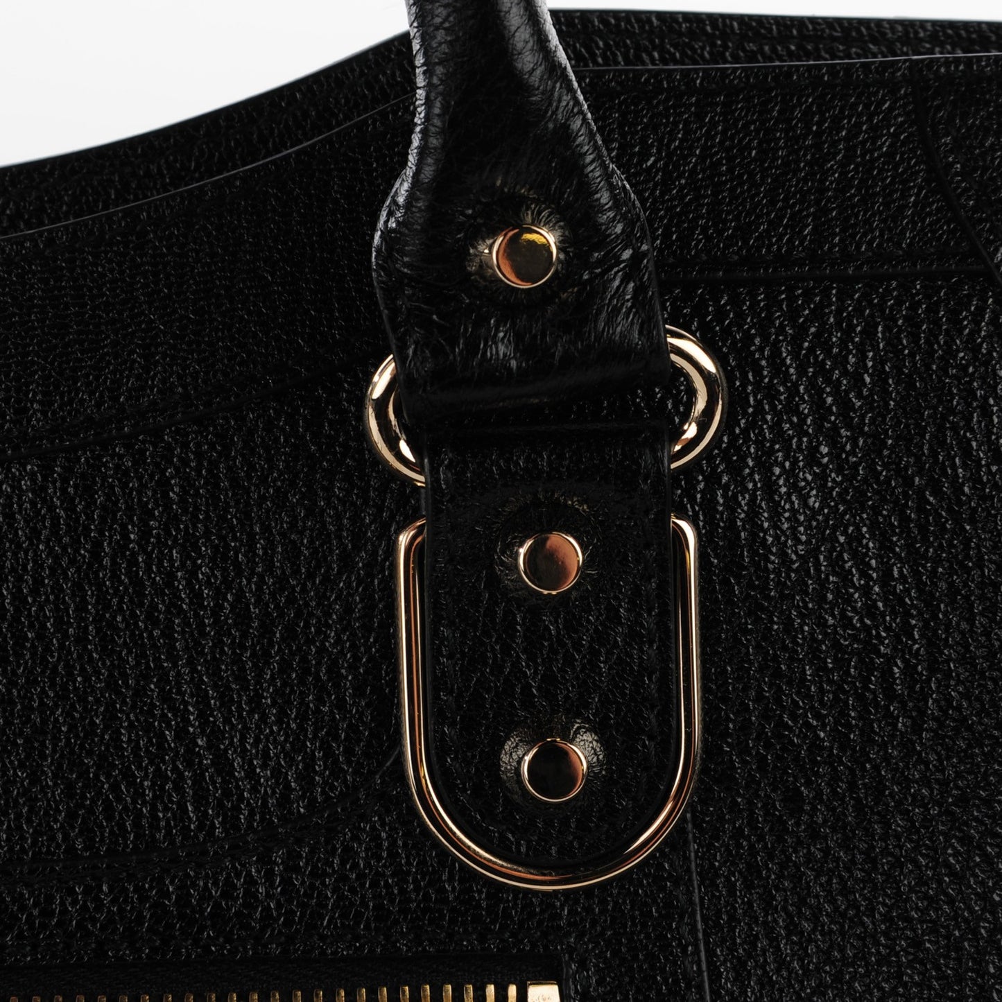 Chevre Gold Metallic Edge Hardware City Black