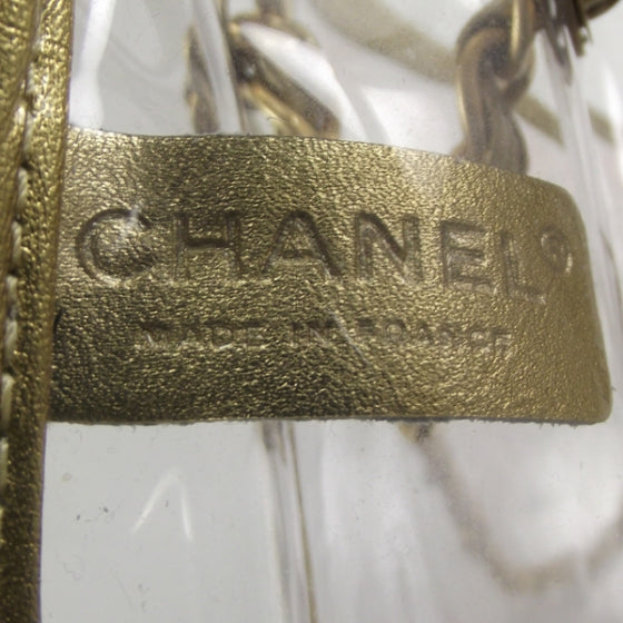 Chanel Vinyl Naked Shopping Tote Gold 8 of 9