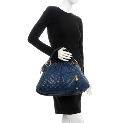 Marc Jacobs Lambskin Quilted Small Cecilia Saphhire 2 of 8