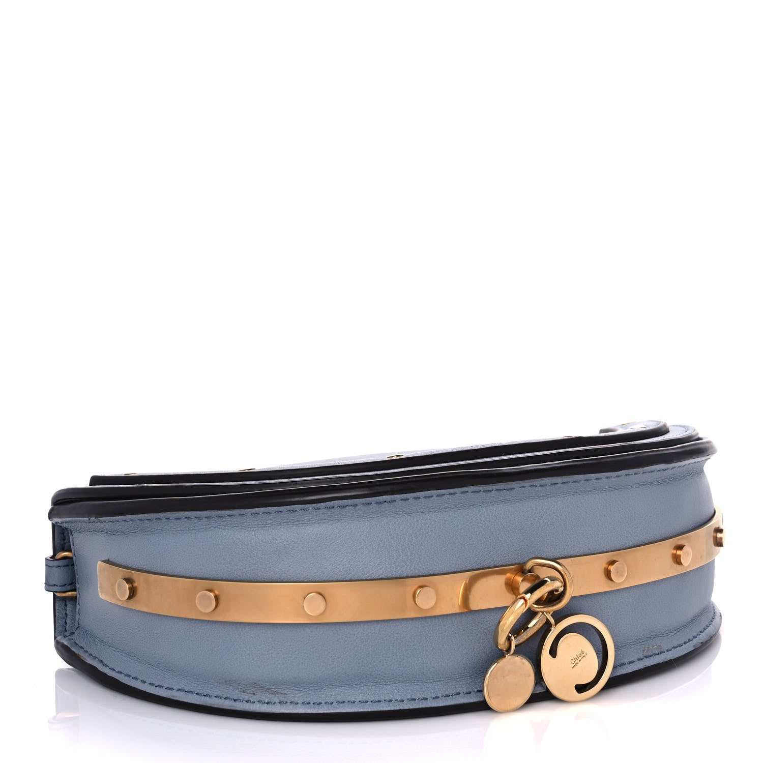 Chloe Calfskin Small Nile Bracelet Minaudiere Bag Washed Blue 4 of 11