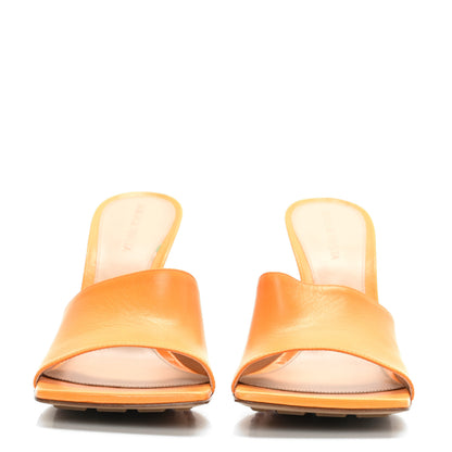 Bottega Veneta Lambskin Stretch 90mm Mule Sandals 40.5 Tangerine 2 of 8