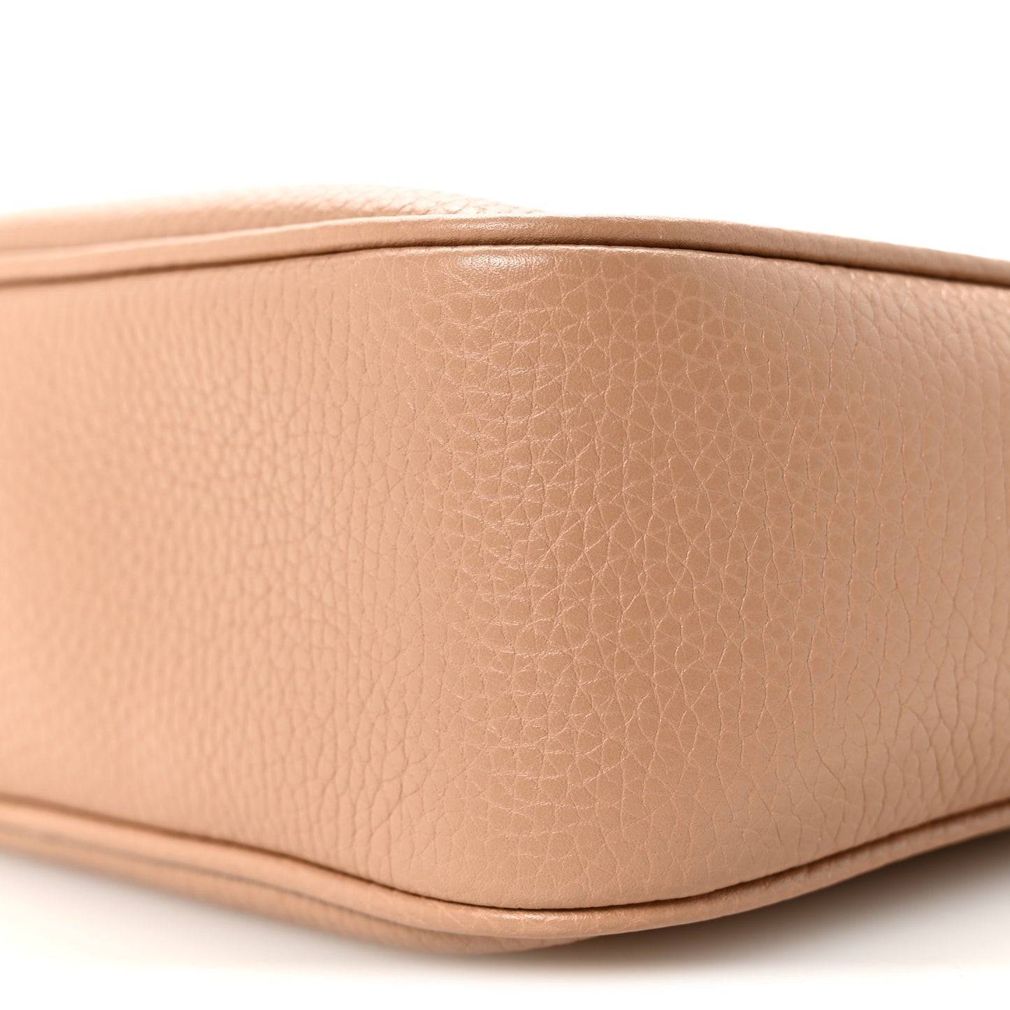 Pebbled Calfskin Small Soho Disco Bag Rose Beige