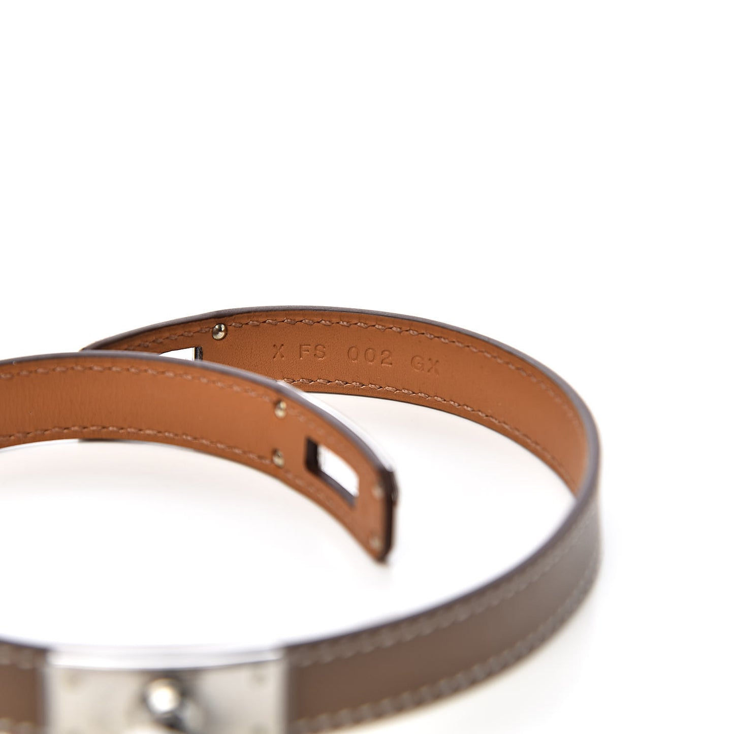 Tadelakt Kelly Double Tour Bracelet S Etoupe